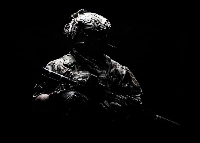 Tactical guy wearing a tactical watch strap made for military, first responders and civilians.