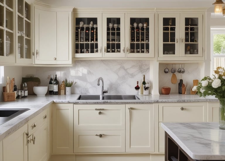 A traditional woodworking shop with a variety of tools and benches, lit by natural light streaming through windows. Tools such as saws, hammers, and chisels are organized on shelves and wooden benches, and a wooden floor is covered with wood shavings.