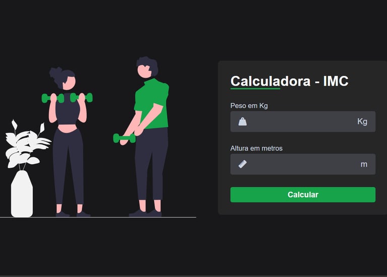 Calculadora de IMC em HTML, CSS e Javascript