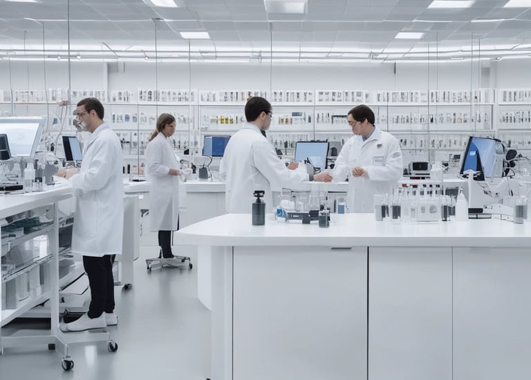 A close-up of an abstract textured surface featuring irregular patterns resembling neural networks or biological structures. The surface appears metallic with reflective qualities and intricate grooves.