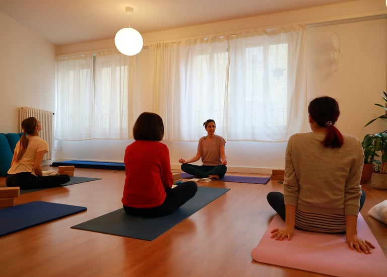 classe di yoga con Diana