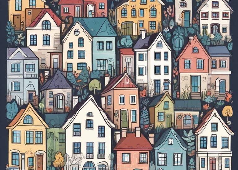 A neatly arranged setup featuring tax documents on top of a light-colored folder. An envelope and a sticky note are placed on the left side. A black pen is positioned near the paperwork. A coffee cup sits above the documents, suggesting a moment of work or review.