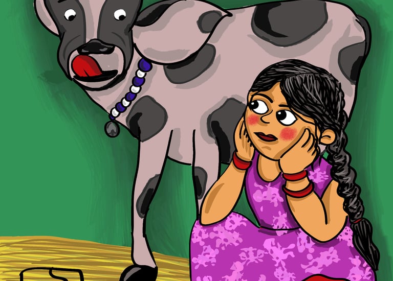 Digital art- The little cow