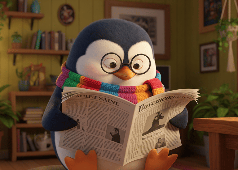 3D Render Of Cute Penguin 