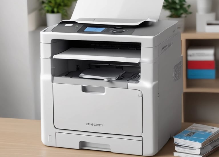 A laptop is on a wooden surface with a video conference on the screen. Beside the laptop, a pair of headphones, a mouse, a smartphone, and a charging cable are visible. The setup is placed near a large window with bars, overlooking a serene water body and some distant buildings and greenery.