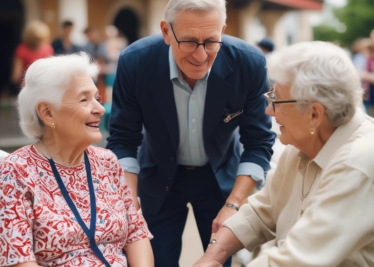 A client enjoying a hobby with their caregiver.