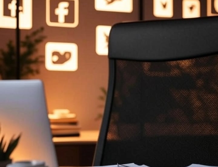 a desk with a laptop and a laptop