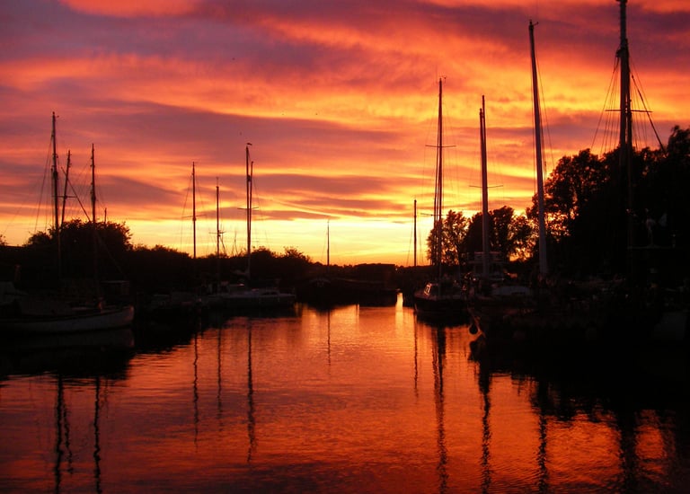 Sundown at Heybridge in Essex by Sarah Liptrot