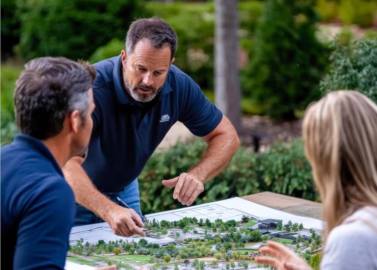 On-site landscape consultation session with expert analysis by Garden Designers