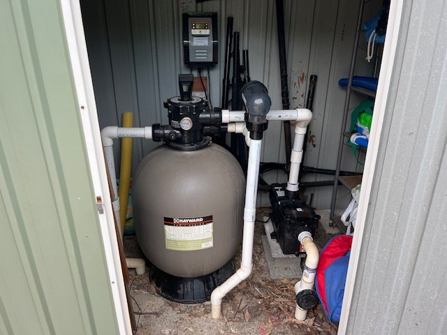 new sand filter and pump installation