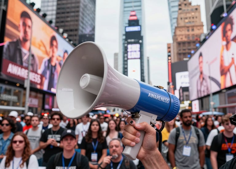 A sleek video still highlighting a small business’s social media campaign in action.