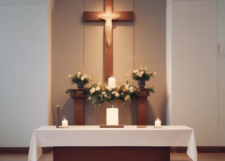 Volunteers serving food in a humble community kitchen