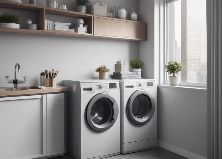 Technician repairing a refrigerator in a cozy home kitchen