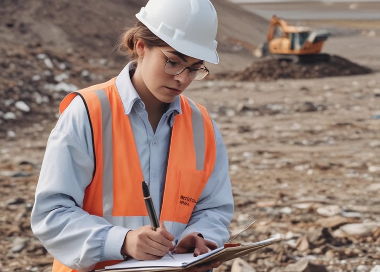 Photo of a river cleanup project with volunteers collecting waste.