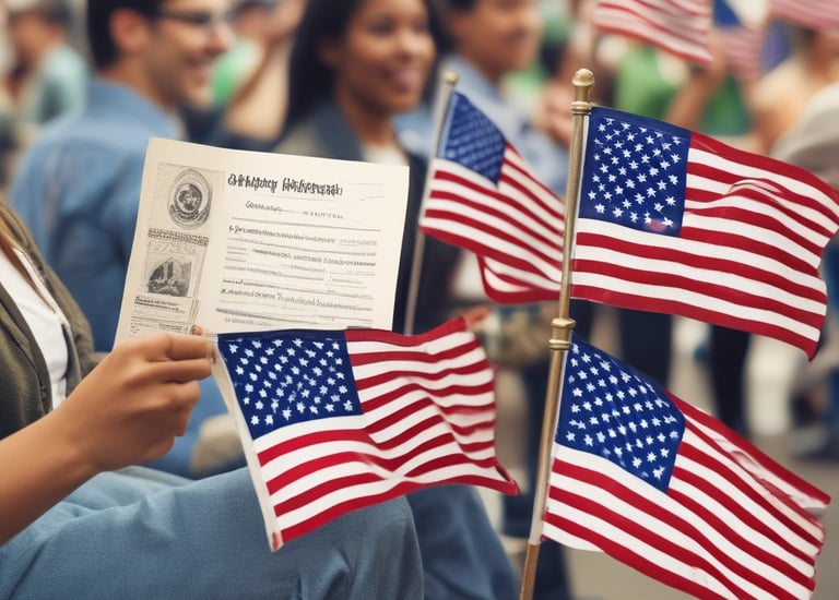 A caring attorney consulting with a family in a bright office.