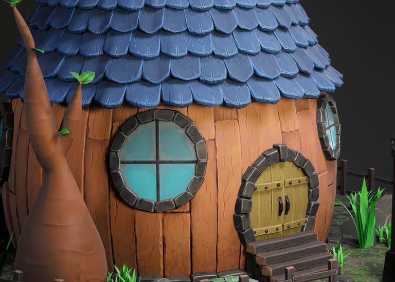 Stylized House Diorama created using Maya, ZBrush, Substance 3D Painter and Unreal Engine