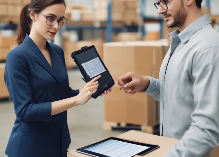 Team meeting discussing logistics plans around a table