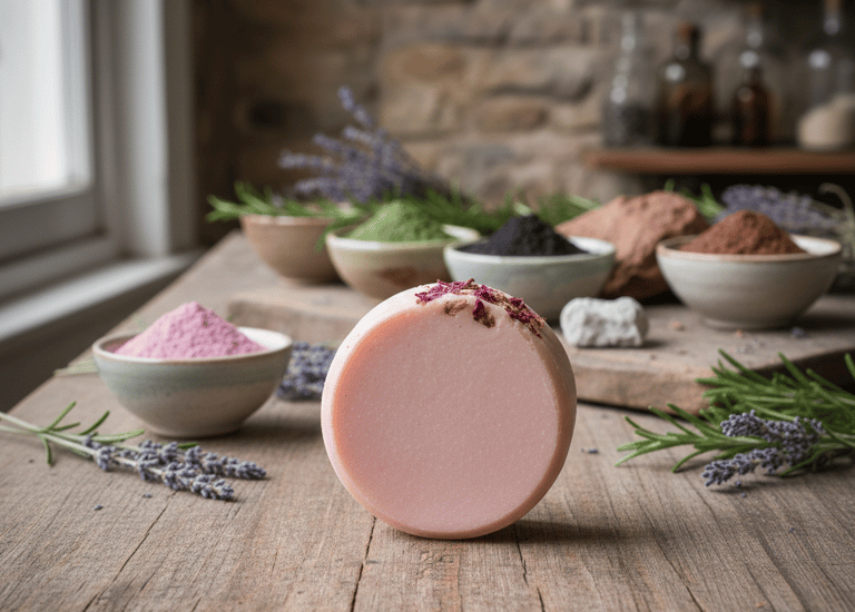 jabon de arcilla rosa