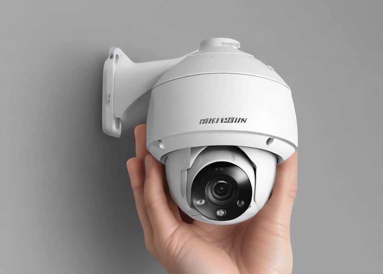 IP cameras mounted on a building exterior for surveillance.