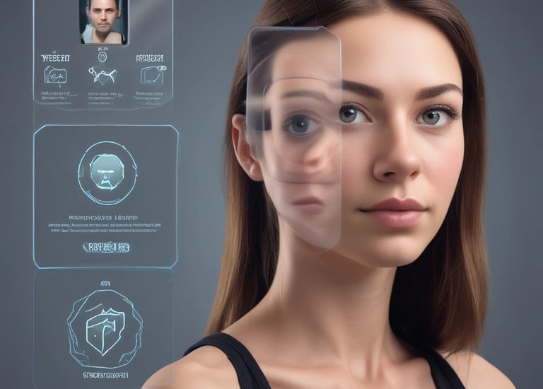 High-tech facial recognition device installed at a modern office entrance.