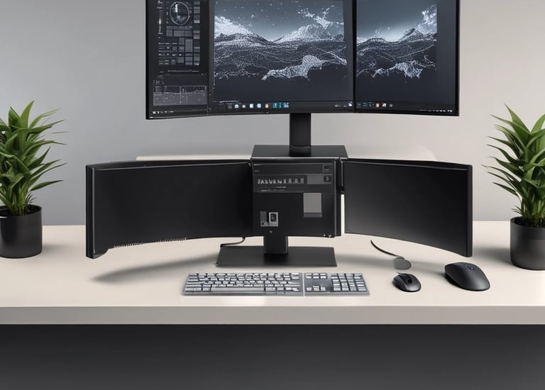 NVR device connected to multiple IP cameras in a control room.