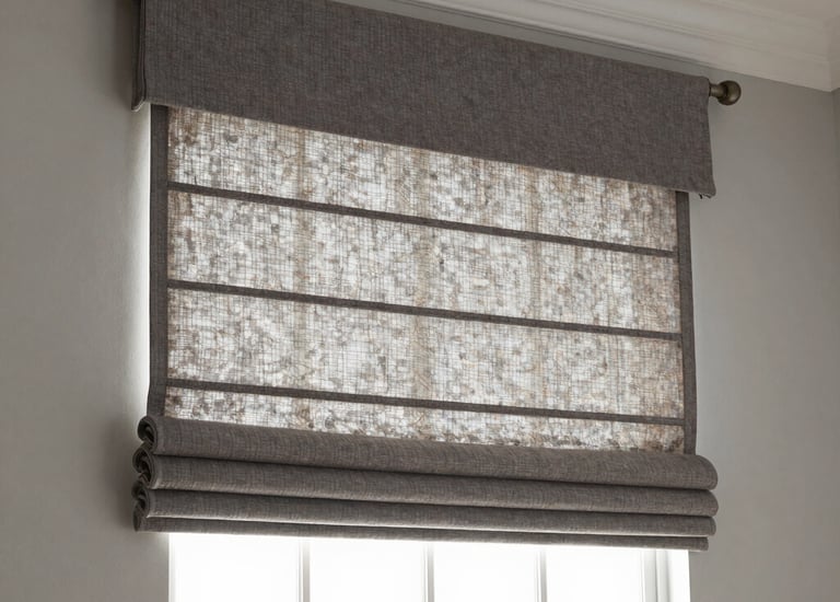 Sunroom showcasing layered blinds and curtains for versatile light control.