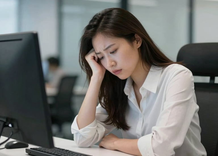 Team meeting with distracted and disengaged employees