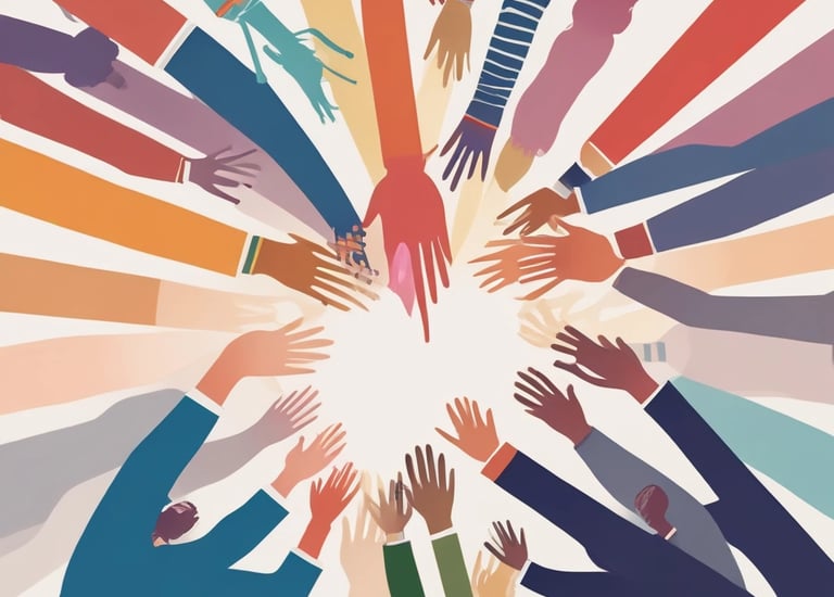 A group of people with disabilities engaging in a creative workshop together.