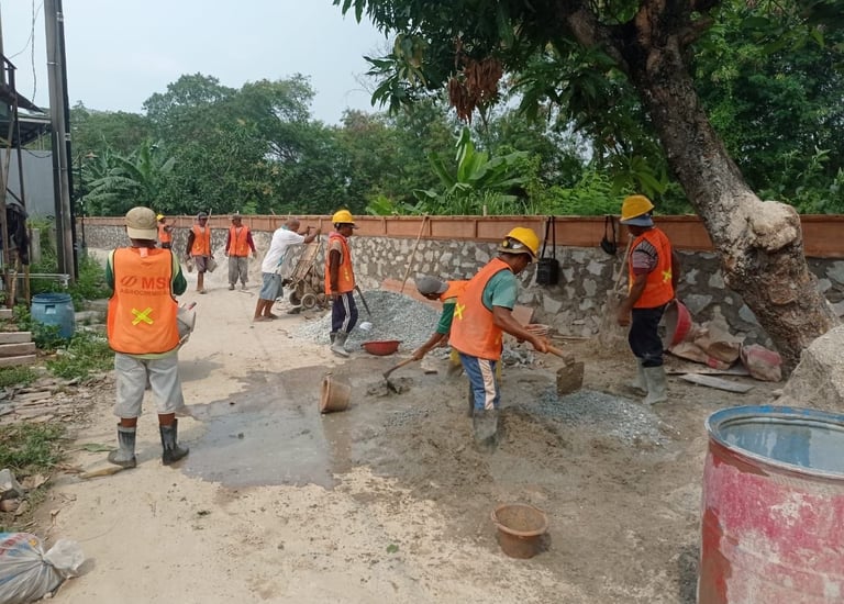 Pekerjaan turap Bekasi regenci .Cibitung Bekasi