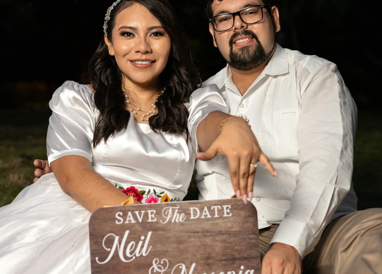 Letrero save the date para boda mexicana