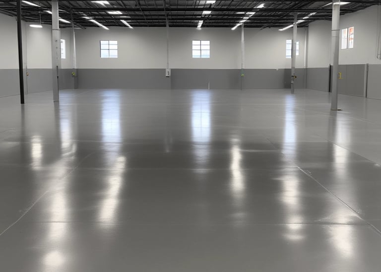 Team of painters working together on a large interior painting project