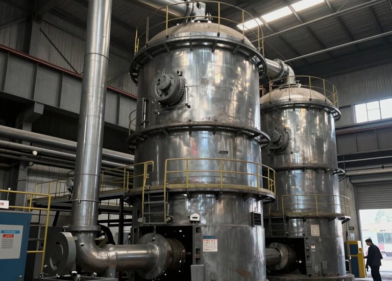 Generate an image of inside a steel manufacturing center