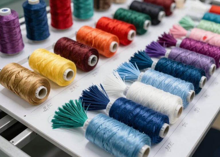 Stacks of personalized clothing ready for delivery with custom tags.