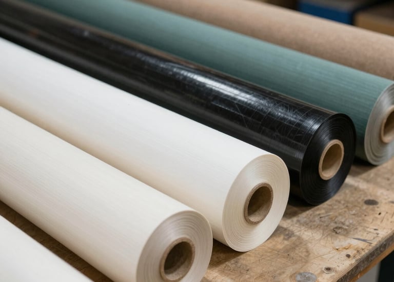 Close-up of a vibrant embroidered logo on a denim jacket in a cozy workshop.