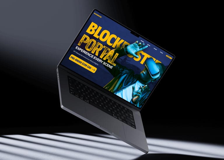 blockbuster portal mockup
