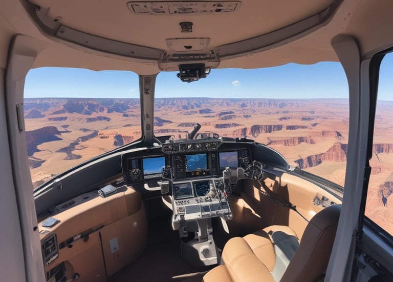 A futuristic airtaxi hovering above a cyberpunk city skyline with vibrant magenta and blue lights.