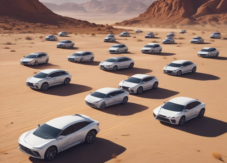 A control center dashboard glowing with live fleet data and neon accents.