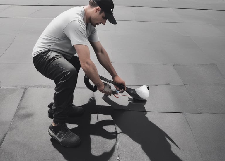 A freshly installed modern roof on a Springfield home under bright daylight.