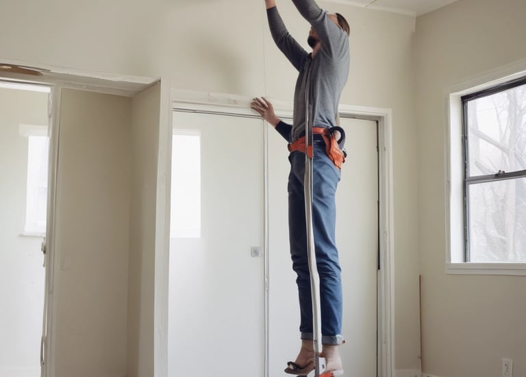 Close-up of new energy-efficient windows fitted in a residential building.