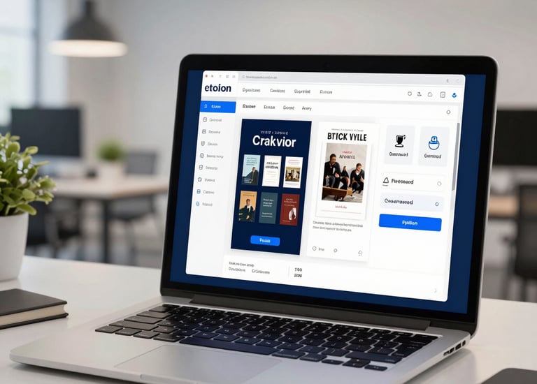 Bookforge AI creating a sleek digital ebook cover.