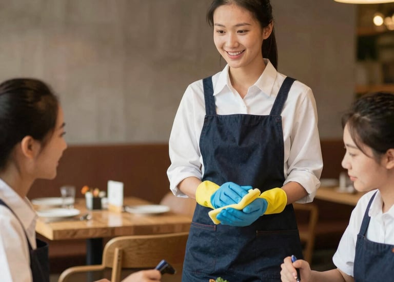 Chefs collaborating in a vibrant kitchen setting.
