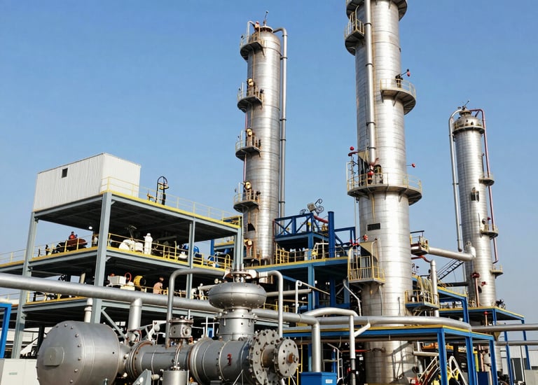 A shipment of energy sector components being loaded at a modern warehouse.