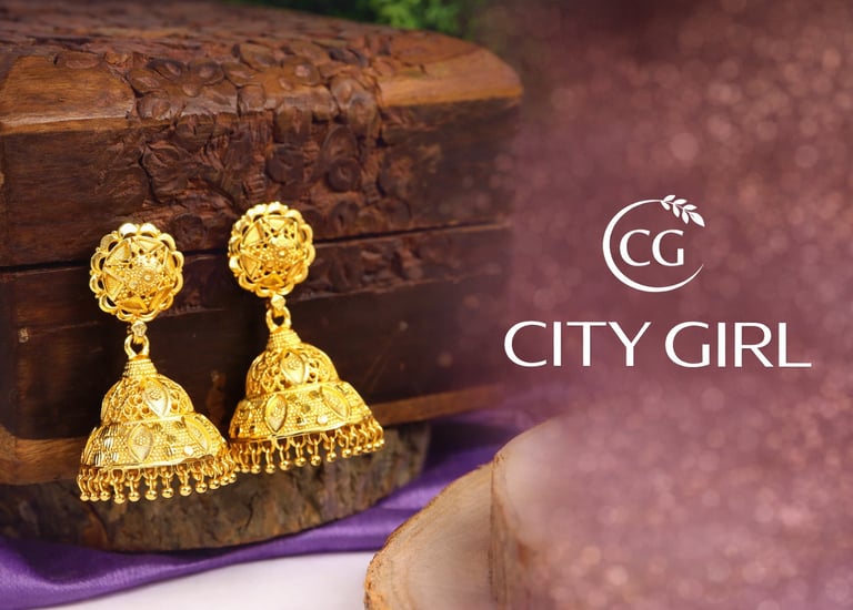 City Girl Jewellery - Best imitation Jwellery - 18 Carat Gold Plated Earrings