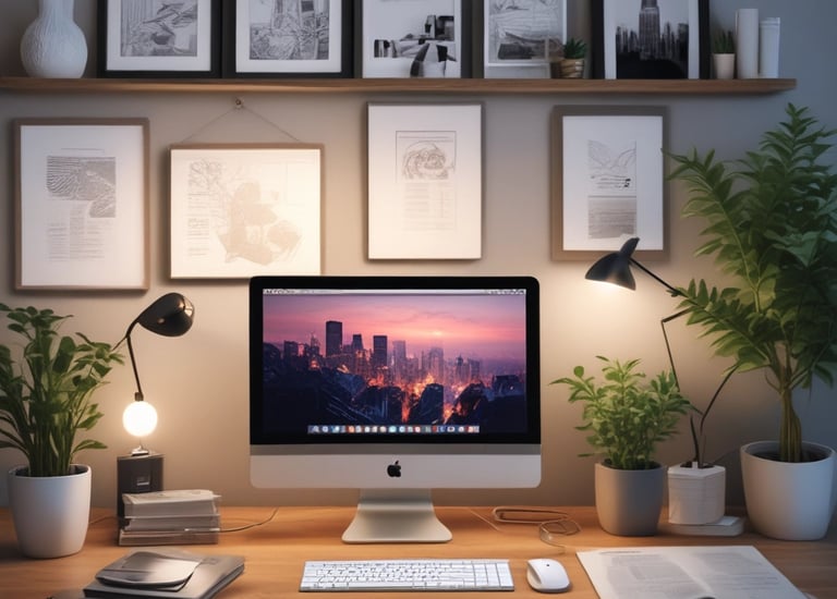 A web browser window displays a landing page for Webflow, featuring a tagline about building web content visually without coding. The background transitions from blue to pink, with various web design interfaces and tools depicted. Logos for partner companies are aligned at the bottom.