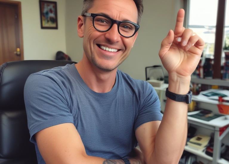 A person dressed in a ninja-style outfit with a headband and mask is kneeling next to an open briefcase filled with stacks of hundred-dollar bills. The background features decorative string lights creating a festive atmosphere.