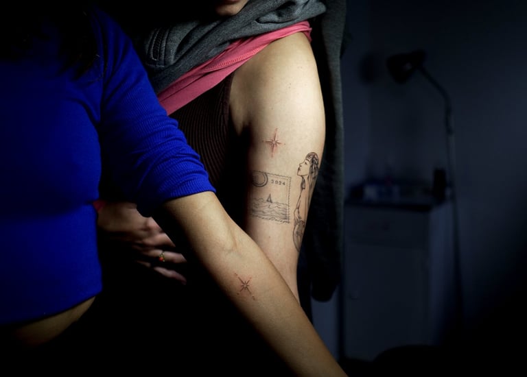 fineline tattoo brazo cusco peru
