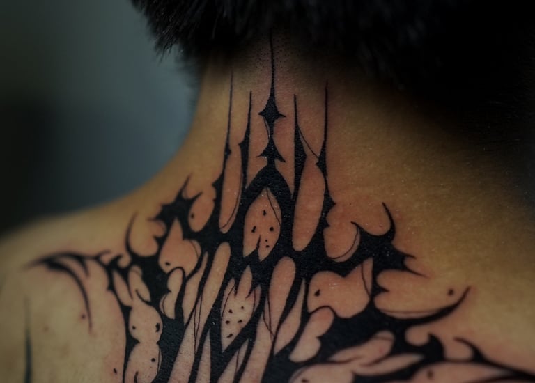 black work tattoo noir tattoo