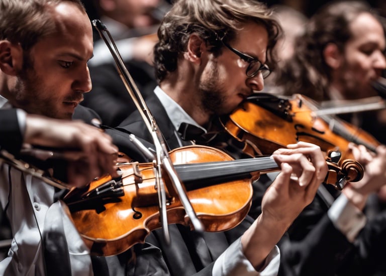 a man playing violin