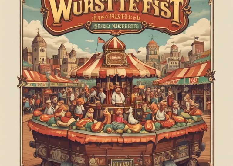 A vibrant German-American cultural festival with traditional decorations.