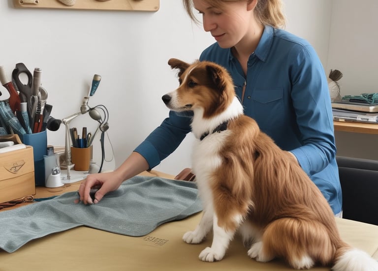 A team collaborating on product design in a workshop.